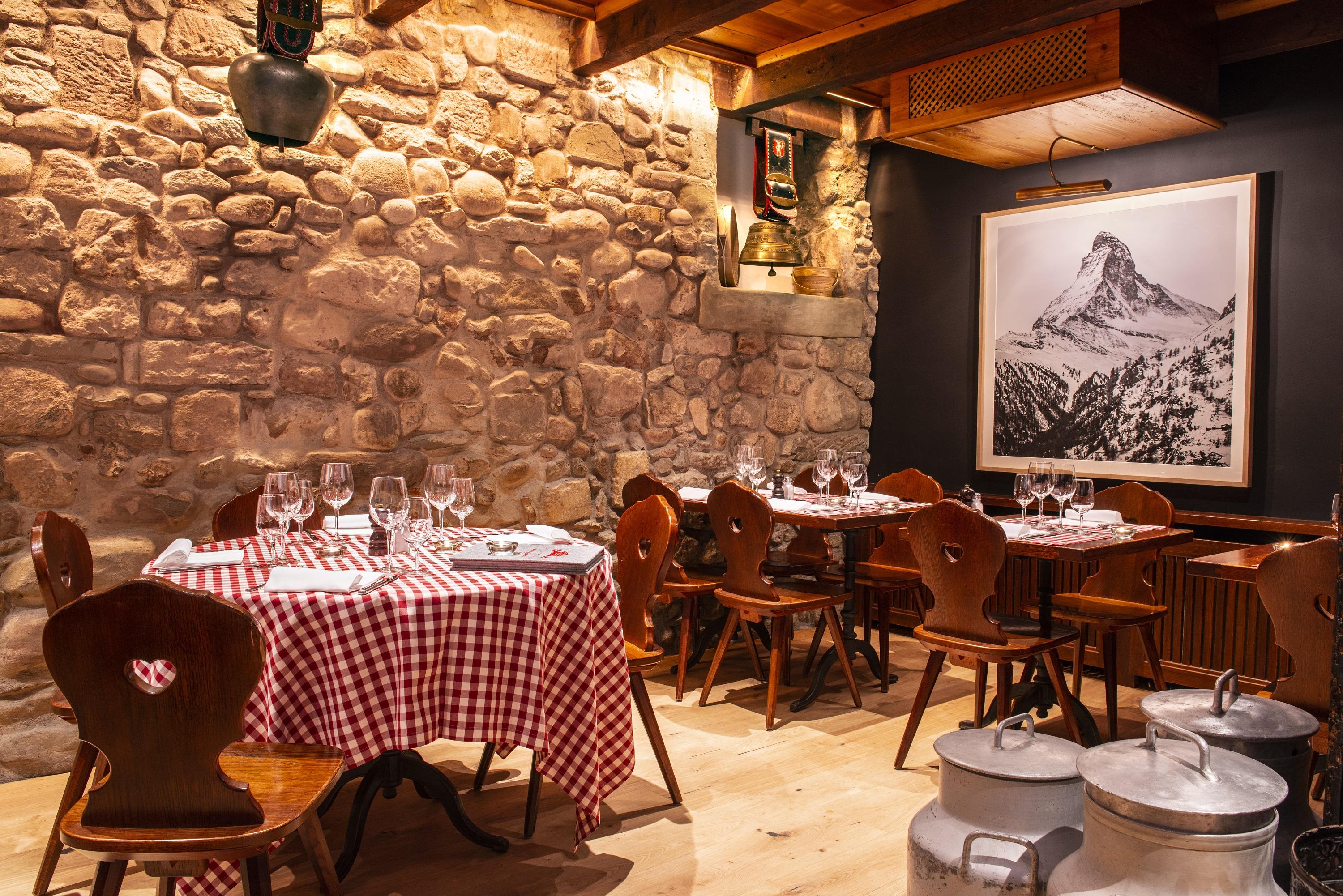 Hotel Les Armures Cenevre Dış mekan fotoğraf Restaurant in Zermatt